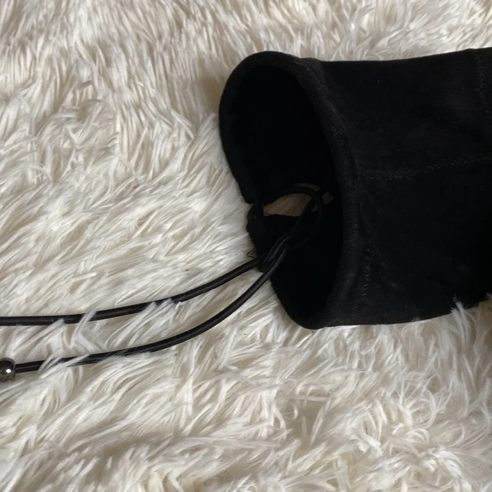 Rampage Black Faux Suede Over The Knee Boots Size 6.5 Excellent Condition